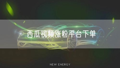 西瓜视频涨粉平台下单
