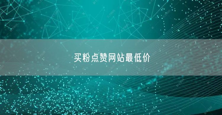 买粉点赞网站最低价