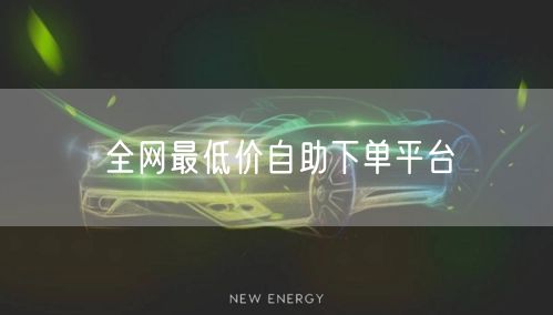 全网最低价自助下单平台
