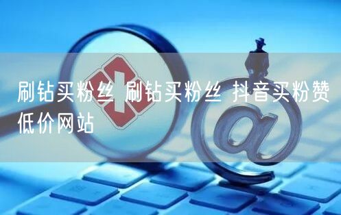 刷钻买粉丝 刷钻买粉丝 抖音买粉赞低价网站